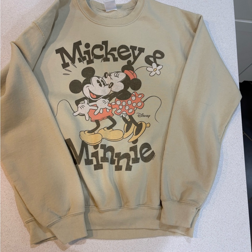 Disney Mickey & Minnie Cream Sweater JUNK FOOD FROM FREE PEOPLE